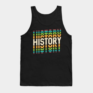 Retro History Lover Shirt  Historian Teacher Mom Art Gift Tank Top